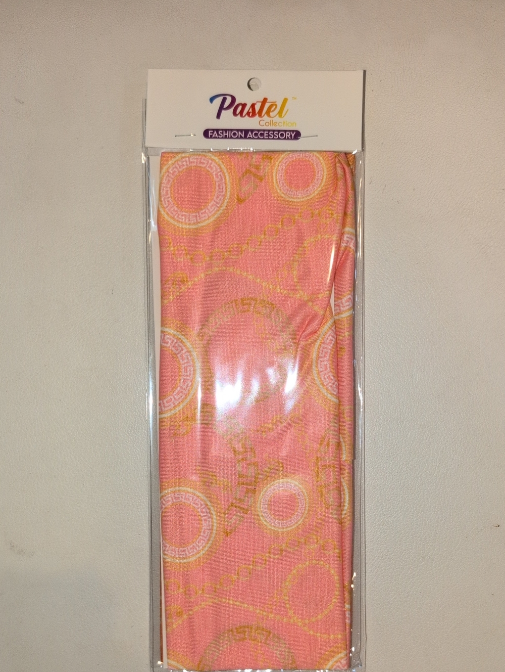 Pastel Collection Orange & Gold Patterned Fashion Accessory